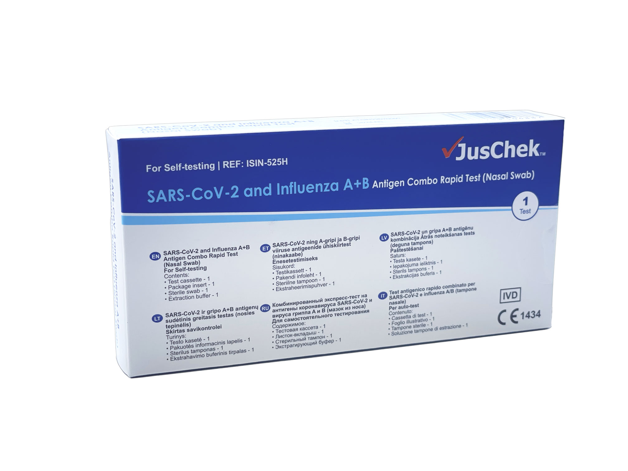 COVID+gripi AB kiirtest - koduseks kasutamiseks JusChek- 1tk