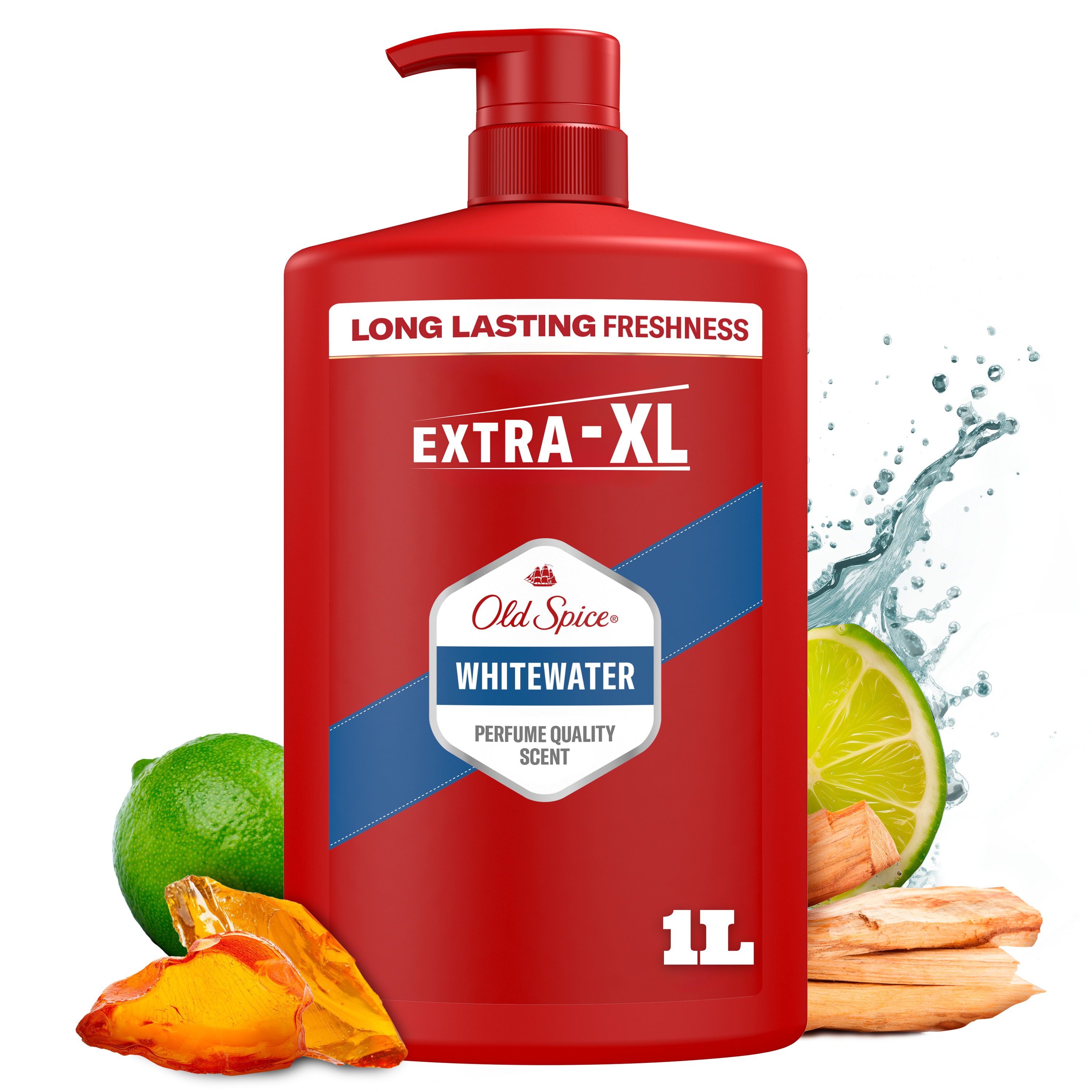 Мужской гель для душа и шампунь Old Spice Whitewater, 1000 мл