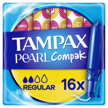 Тампоны с аппликатором Tampax Compak Pearl Regular, 16 шт.