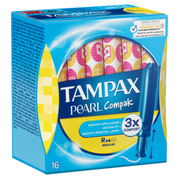 Тампоны с аппликатором Tampax Compak Pearl Regular, 16 шт.