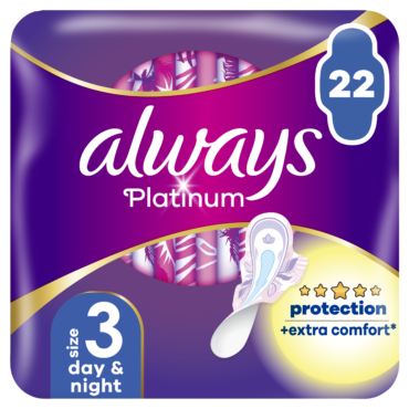 Прокладки с крылышками Always Platinum Size 3, Day & Night, 22 шт.