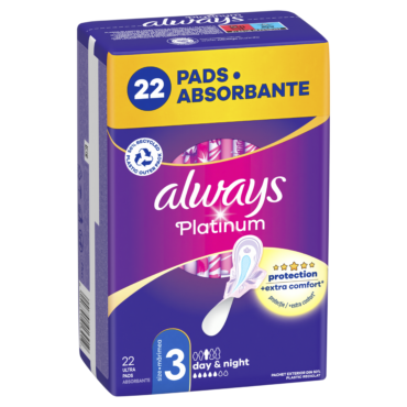 Прокладки с крылышками Always Platinum Size 3, Day & Night, 22 шт.