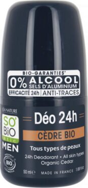 Дезодорант So Bio Étic Men 24H с кедром, 50 мл