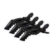HH Simonsen Crocodile Clips juukseklambrid, 4 tk, must