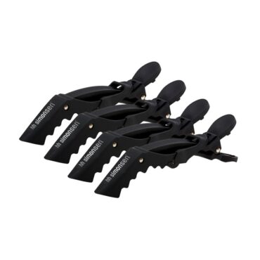 HH Simonsen Crocodile Clips juukseklambrid, 4 tk, must