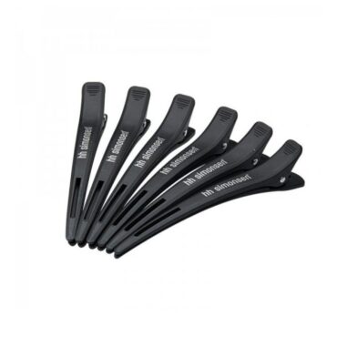 HH Simonsen Carbon Clips juukseklambrid, 6 tk, must