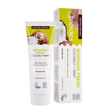 Зубная паста Nordics Cosmos Natural Toothpaste Morning Fresh без фторида, с кокосом и мятой, 75 мл