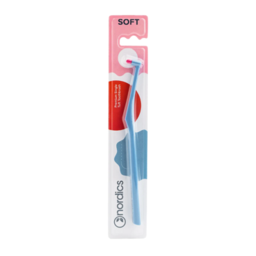Монопучковая щетка Nordics Single Tuft Toothbrush Blue Soft для межзубных промежутков и линии десен
