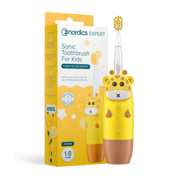Детская электрическая зубная щетка Nordics Kids Sonic Toothbrush CA910 Yellow Giraffe с зарядкой USB-C