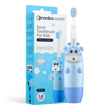 Детская электрическая зубная щетка Nordics Kids Sonic Toothbrush CA910 Blue Giraffe с зарядкой USB-C