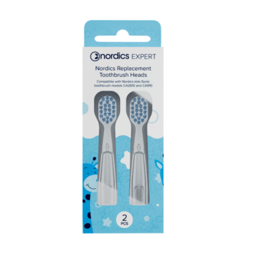 Насадки Nordics Kids Sonic Toothbrush Replacement Heads Blue для детской электрической зубной щетки, 2 шт.